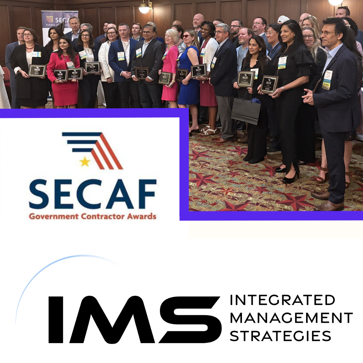 IMS CEO Ambreen Javed accepting a plaque