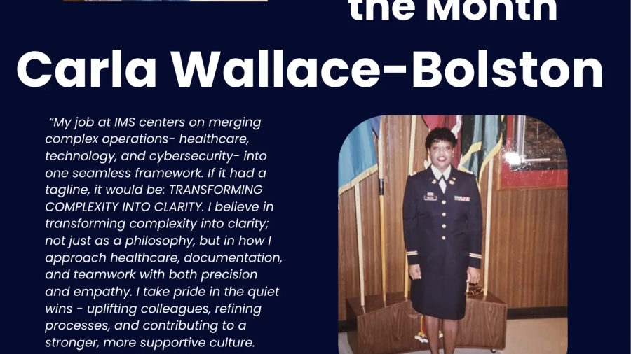 Carla, the IMS Employee of the Month for May